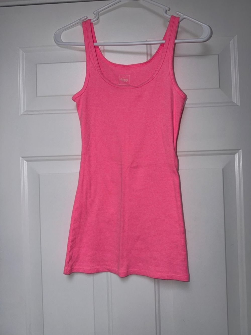 Mossimo Supply Co. Neon Pink Ribbed Tank Top